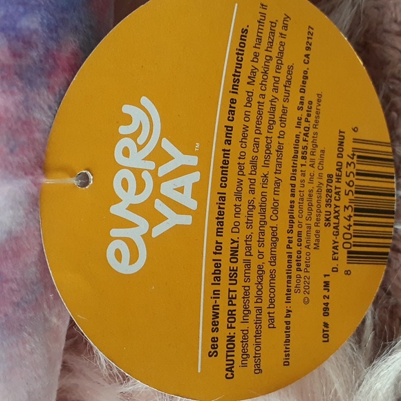 Brand New PETCO TYE DIE GALAXY CAT HEAD DONUT BED - Picture 5 of 5